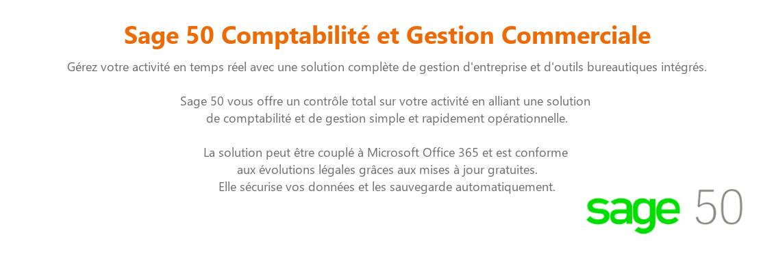 Sage 50 Comptabilité et Gestion Commerciale