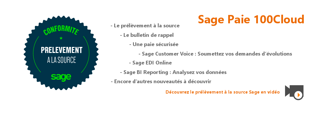 Liste des nouveautés Sage Paie 100cloud V1